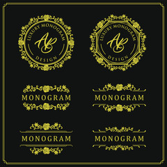 Luxury design set for wedding and decoration