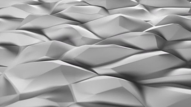 Abstract white background 3d clean seamless loop with geometric patern
