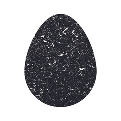  Egg in grunge classic style. Happy Easter. Stylized egg under a stone. Vector illustration.