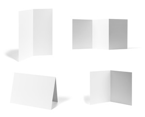 folded leaflet white blank paper template book desktop calendar