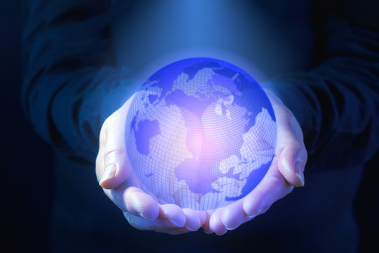 Holographic Earth in the hands