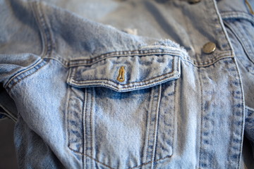 Jackentasche - blaue trendige Jacke 