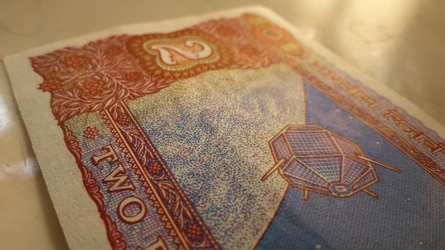 Old Indian Two Rupees Note