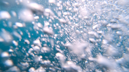 Underwater scene with air Bubbles Underwater, Natural Under Water scene