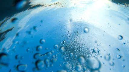 Underwater scene with air Bubbles Underwater, Natural Under Water scene