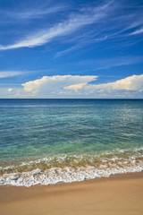 beach sand with seascape and cloud