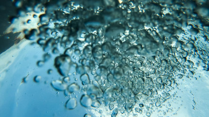 Underwater scene with air Bubbles Underwater, Natural Under Water scene