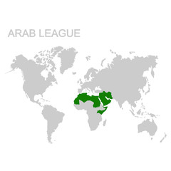 vector map of the Arab League
