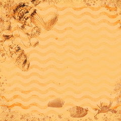 Scrapbooking paper on vintage Mediterranean style theme