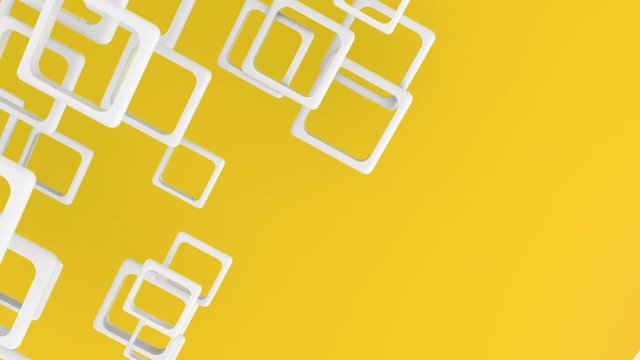 Abstract background 3d color squares shapes 4k animation. Looping footage.