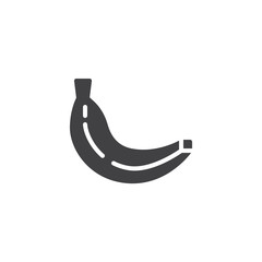 Banana, fruit vector icon. filled flat sign for mobile concept and web design. Tropical fruit banana glyph icon. Symbol, logo illustration. Pixel perfect vector graphics