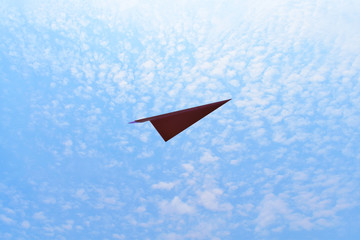 paper plane in the sky