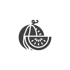 Sliced watermelon fruit vector icon. filled flat sign for mobile concept and web design. Fresh watermelon glyph icon. Healthy diet food symbol, logo illustration. Pixel perfect vector graphics