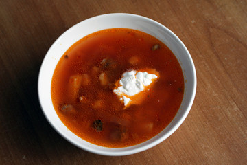 soup in a plate
