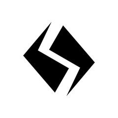 Black abstract logo design template. isolated on white background