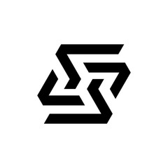 Black abstract logo design template. isolated on white background