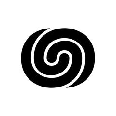 Black abstract logo design template. isolated on white background