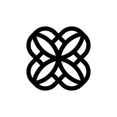 Black abstract logo design template. isolated on white background