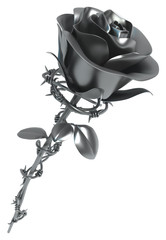 Barbed Wire Rose Metal