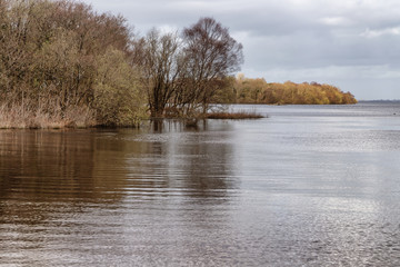 Fototapeta premium Island and vegetation at Western way trail in Lough Corrib