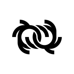 Black abstract logo design template. isolated on white background