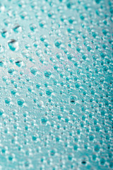 Blue water drops background