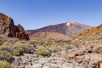 Volcano El Teide at El Teide National Parc in Tenerife. Canary Islands Spain