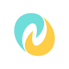 Colorful abstract logo design template. isolated on white background