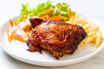 grilled chicken steak with vegetable