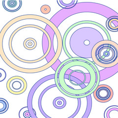 Rings of pastel color 