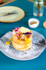 pancake with honey and butter