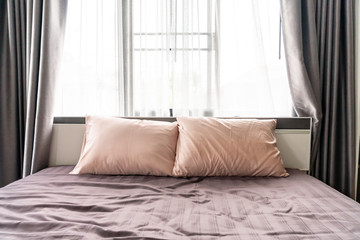 Obraz premium comfortable pillow on bed