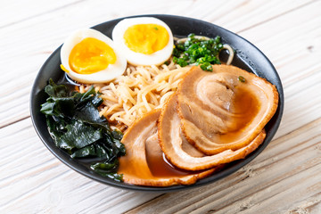 Shoyu ramen noodle with pork and egg