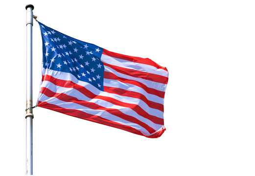 USA Flag isolated on white Background a high resolution Picture for Designers Ideas