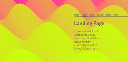 Landing page for website and mobile app. Modern abstract style. Vector web site design template.