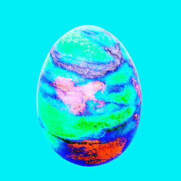 oeuf aux couleurs flashy 2