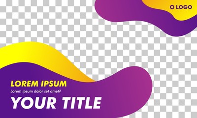 Liquid modern landscape banner template gradient style