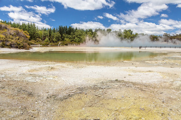 geothermal activity at Rotorua in New Zealand