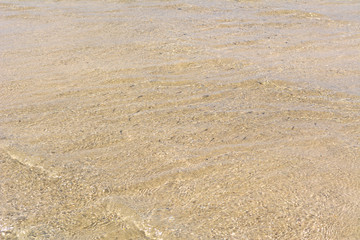 Texture of shallow water of Elafonisi beach. Crete island