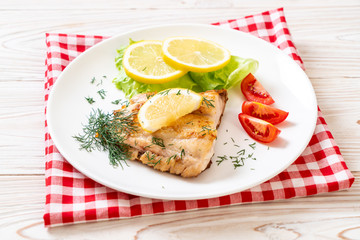 grilled snapper fish steak