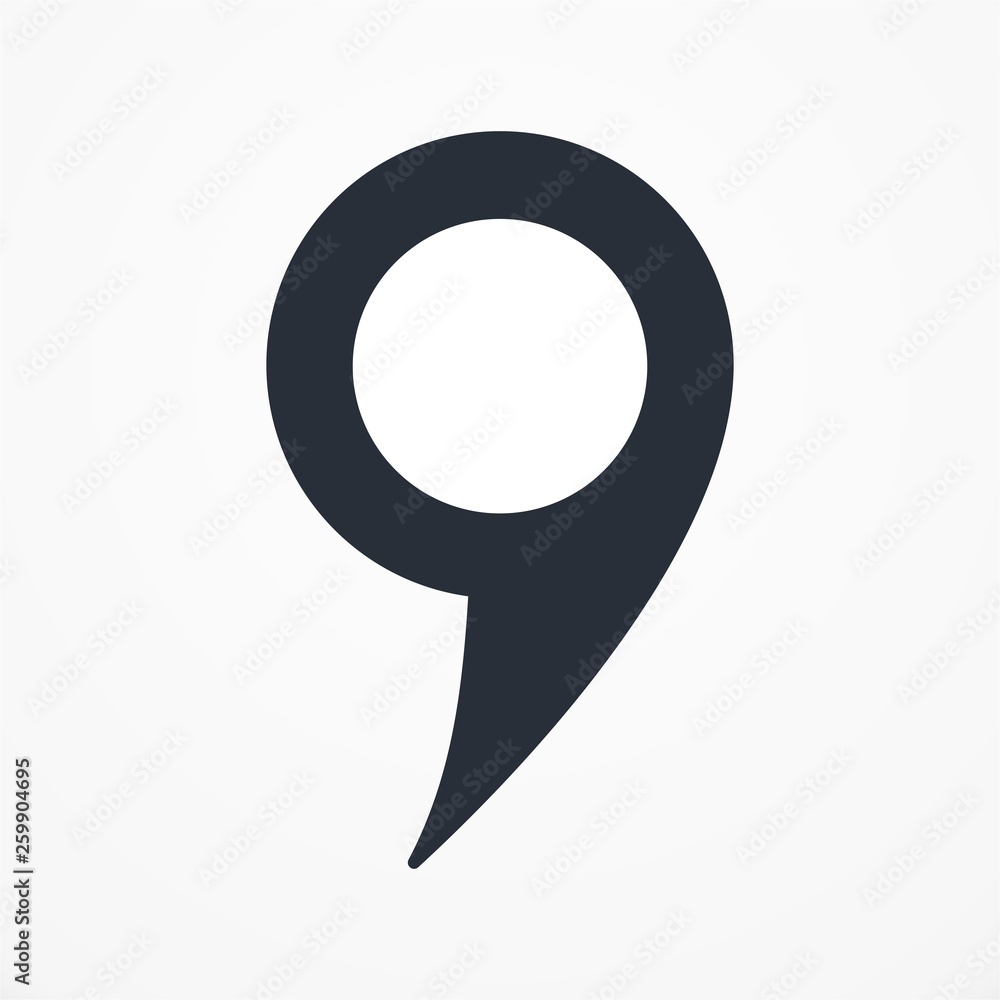 Poster map pointer flat icon.