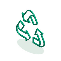 Isometric recycle icon 