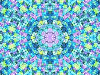 Bright background with mosaic pattern