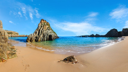 Mexota beach summer panorama (Spain).