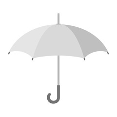 White Umbrella Icon. White Umbrella isolated on white background. Flat Style. Vector illustration for Your Design.