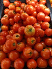 Tomatoes are sold in the market for selling fruits and vegetables.7