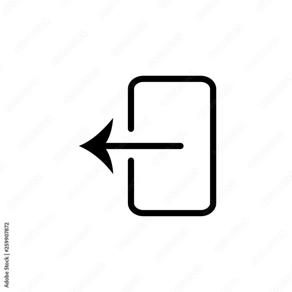 Aufkleber logout icon. exit vector