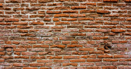 Background red brick wall texture pattern 