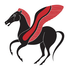Pegasus ancient greek style design