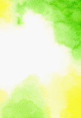 Obraz na płótnie Canvas abstract background green yellow watercolor
